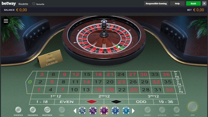 Betway casino app roulette