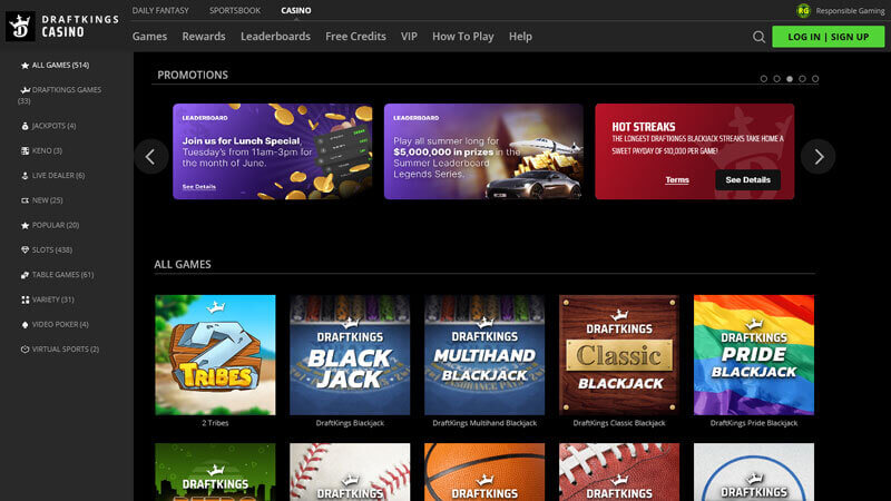 draftkings casino app