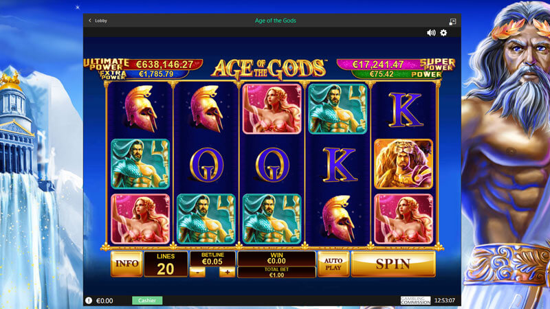 Age Of Gods Bet365 Casino Games