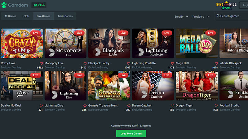 Gamdom Gambling Live Games