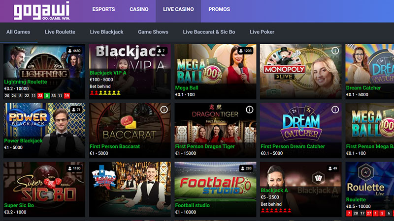 Gogawi Live Casino