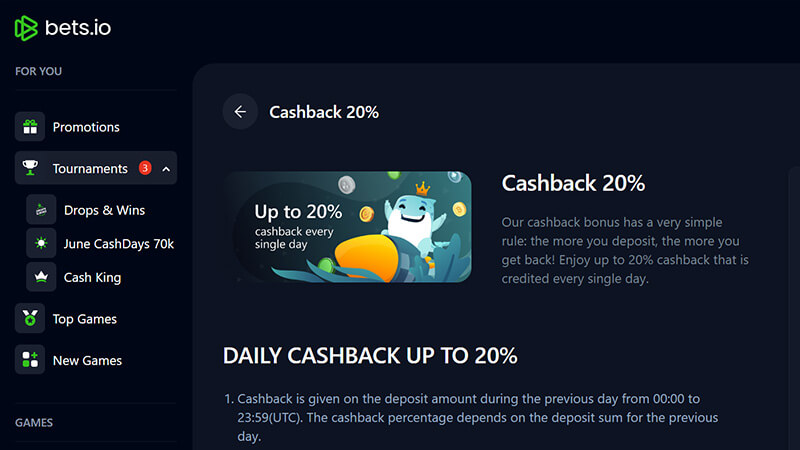 bets.io casino bonus