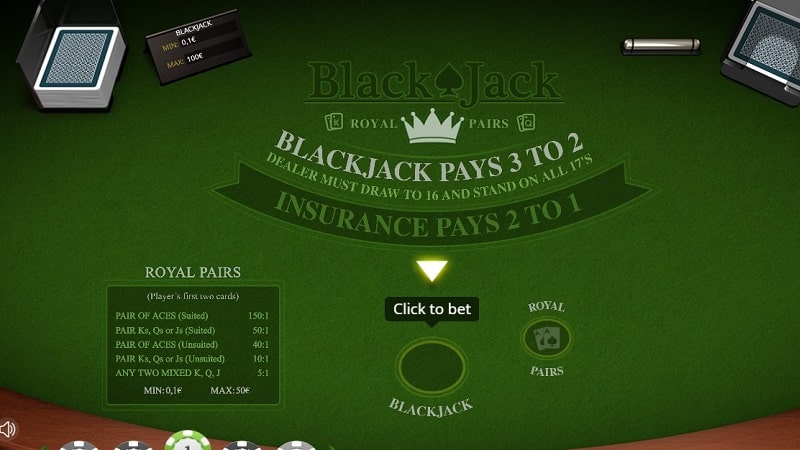 Blackjack Royal Pairs