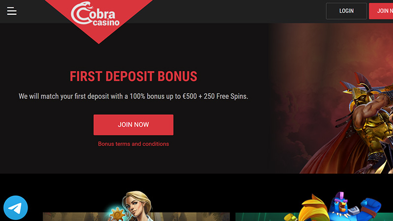 Cobra Casino 20 Free Spins