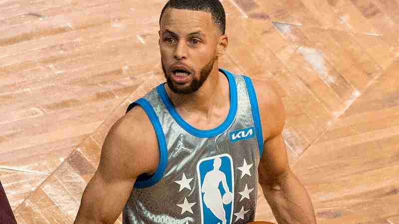 Curry during the 2022 NBA All-Star Game, tags: stephen trademark application curryverse - CC BY-SA