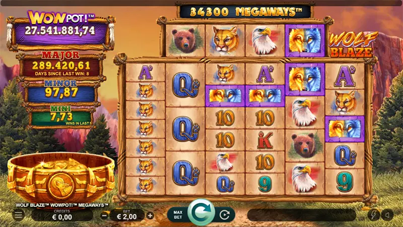 Wolf Blaze Betway Jackpot Slot