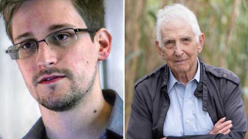 Left: Edward Snowden, Right: Daniel Ellsberg, tags: auction collaborative - CC