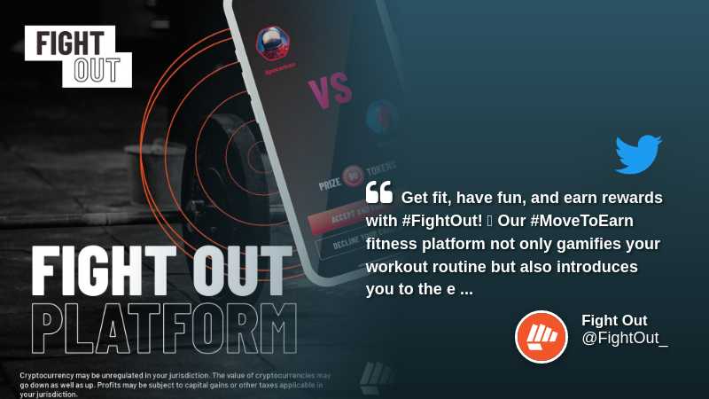 Get fit, have fun, and earn rewards with #FightOut! 👏

Our #MoveToEarn fitness platform not only gamifies your workout routine but also introduces you to the exciting world of the metaverse!

Learn more at, tags: app fight users - @FightOut_ (twitter)