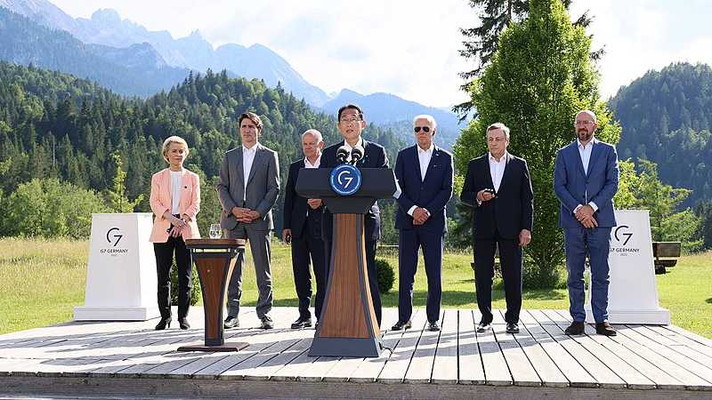 Fumio Kishida at the 48th G7 summit in Schloss Elmau, Germany in June 2022, tags: cool - CC BY-SA