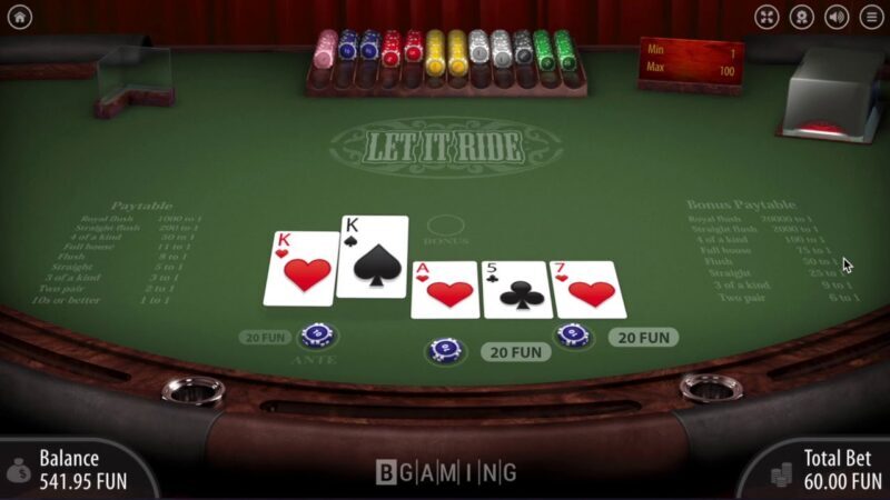 online casino card games