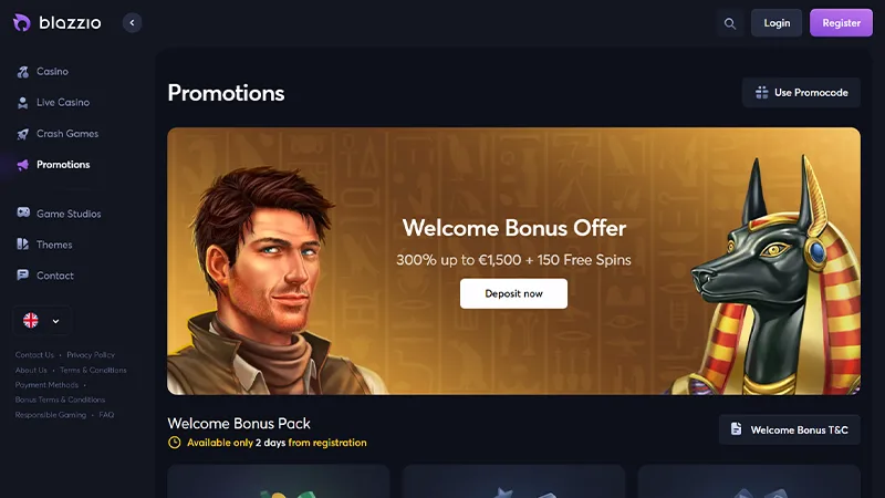 blazzio casino no deposit bonus