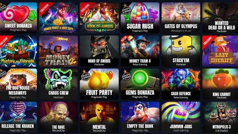 JackBit casino review casino section